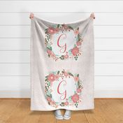 g monogram personalized flowers florals painted flowers girls sweet baby nursery