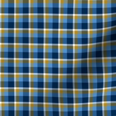 Gold and Blue Plaid