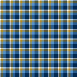 Gold and Blue Plaid