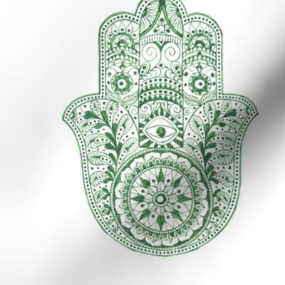 Hamsa Hand - Green