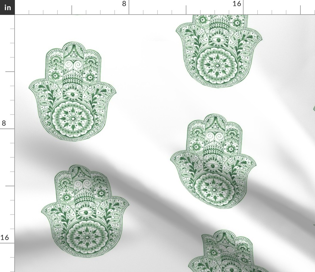 Hamsa Hand - Green