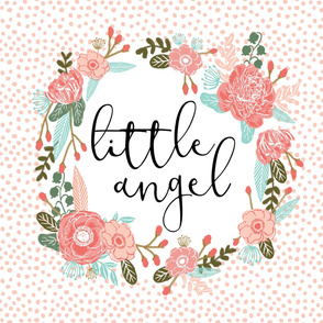 little angel blanket girls sweet flowers florals cute nursery baby blush sewing 