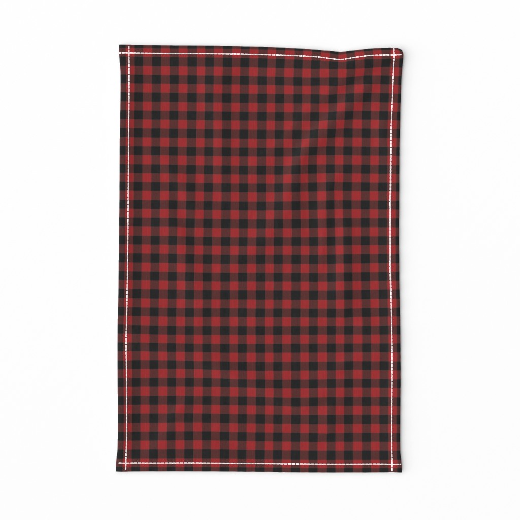 Tiny Buffalo Check Flannel Red Black