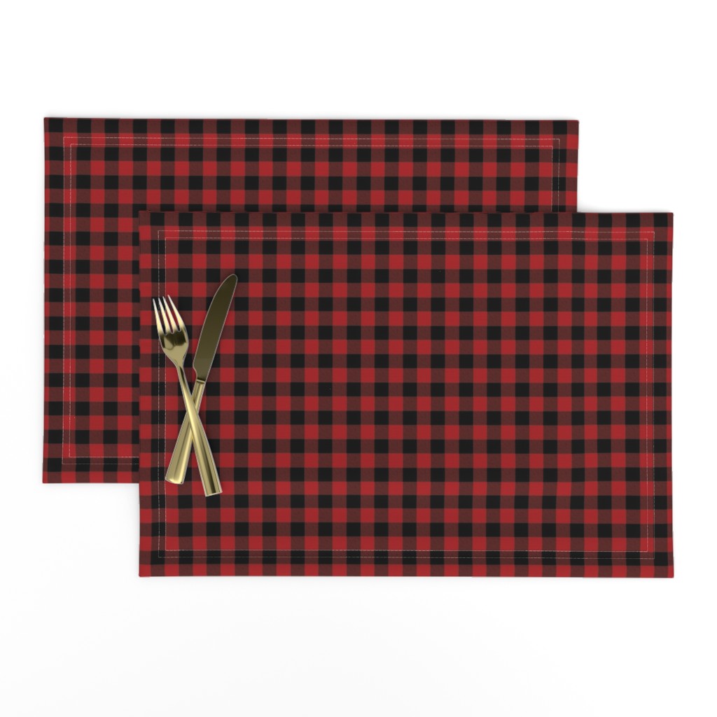 Tiny Buffalo Check Flannel Red Black