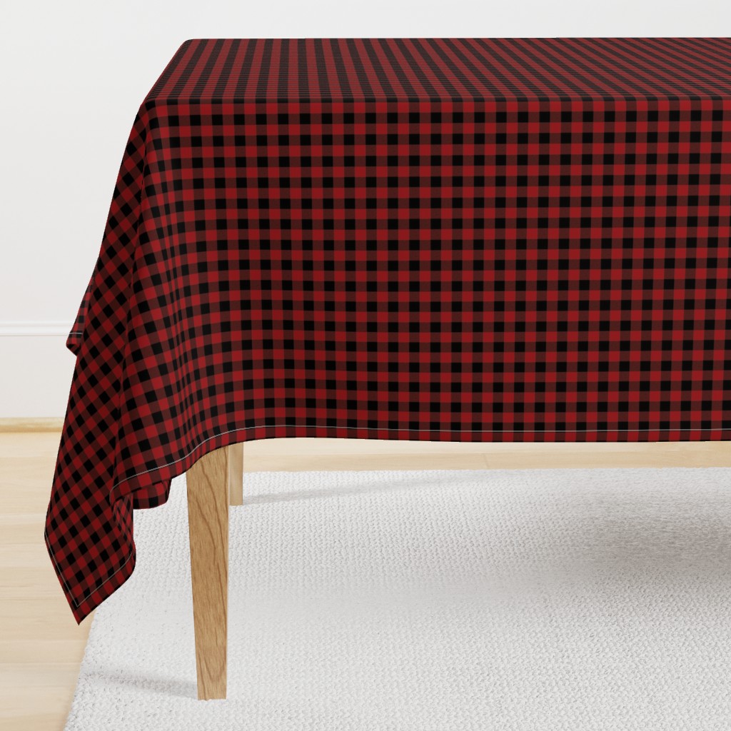 Tiny Buffalo Check Flannel Red Black