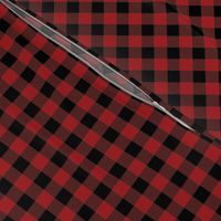 Tiny Buffalo Check Flannel Red Black