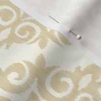 Modern Damask in Gold and Cream