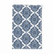 Modern Damask in Navy