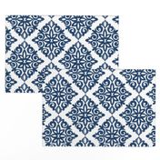 Modern Damask in Navy