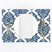 Modern Damask in Navy