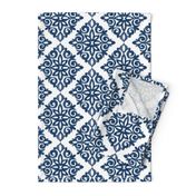 Modern Damask in Navy