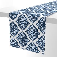 Modern Damask in Navy