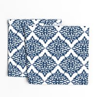 Modern Damask in Navy