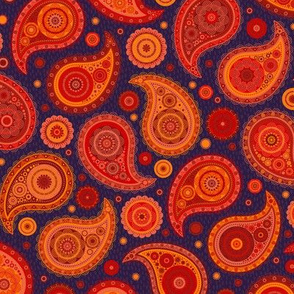 Poppin' Paisley - Fiery Fiesta Purple