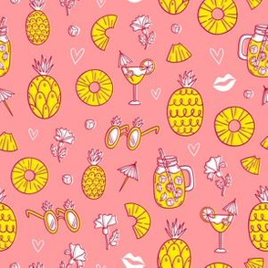 Pineapple mood on pink