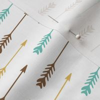 Little Arrows // Gold, Teal, Brown // Diagonal