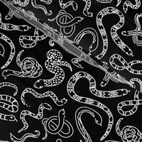 Snake Outlines - Monochrome
