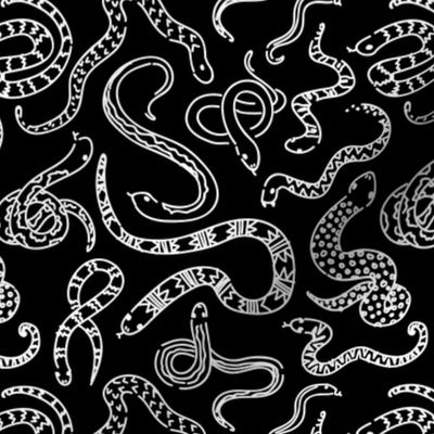 Snake Outlines - Monochrome