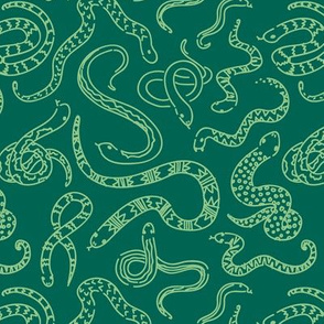 Snake Outlines - Green