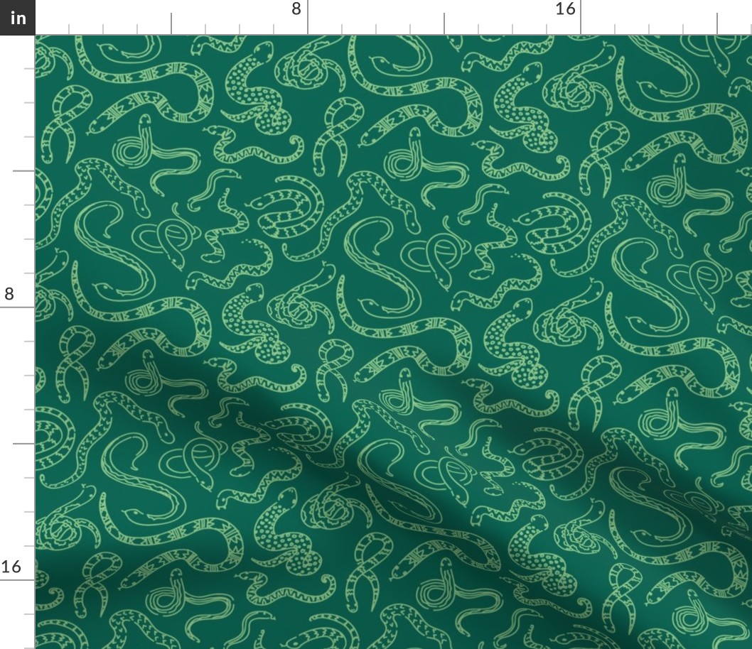 Snake Outlines - Green