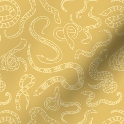 Snake Outlines - Gold