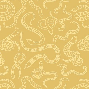 Snake Outlines - Gold