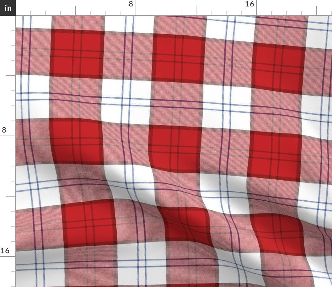 Dress Red Lennox tartan, 6" (Scottish version)