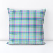 Medium - Pastel Plaid in Aqua, Powdery Baby  Blue, Minty Green and Pink