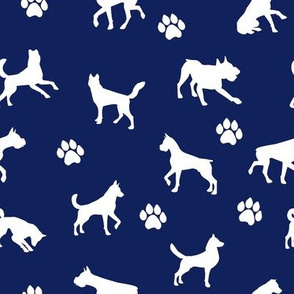 Dogs n Paws // Navy Blue