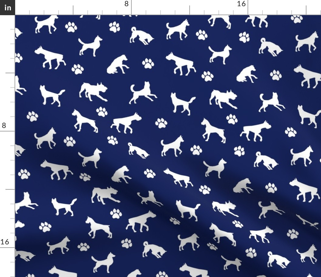 Dogs n Paws // Navy Blue