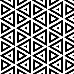 Geometric Black and White Triangle Pattern