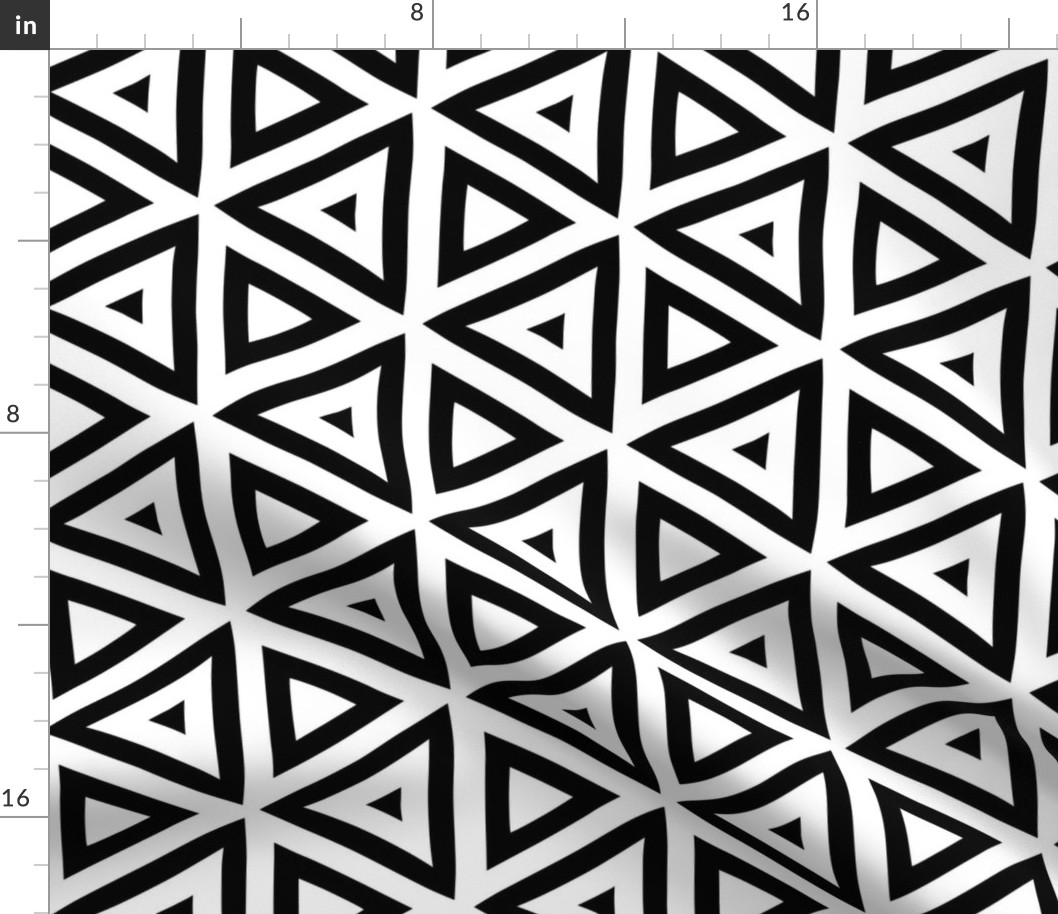 Geometric Black and White Triangle Pattern