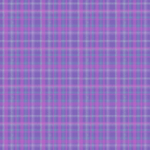 Muted Purple Plaid with pink and turquoise