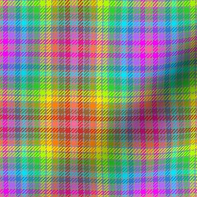 05579610 : tartan : 12 rainbow crayons