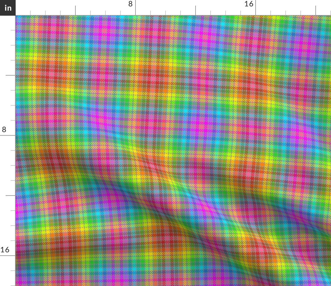 05579610 : tartan : 12 rainbow crayons