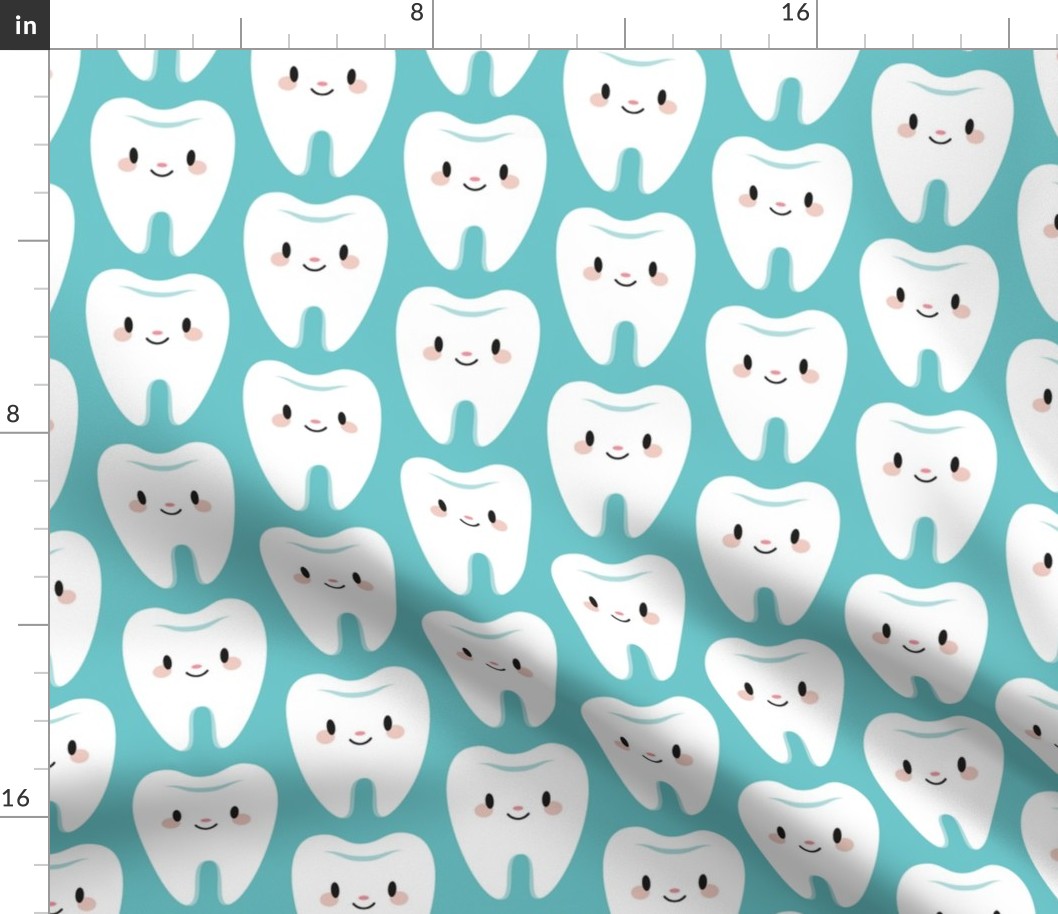 Cute molar teeth (blue)