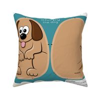 Cut and sew pillow - Slurpy the dog - 21x18