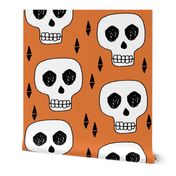 skull // skulls orange creepy scary kooky october halloween cute