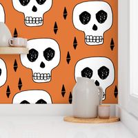 skull // skulls orange creepy scary kooky october halloween cute
