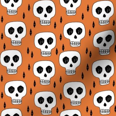 skull // skulls orange creepy scary kooky october halloween cute