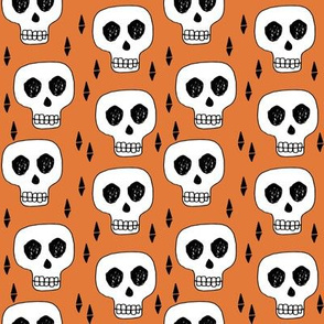 skull // skulls orange creepy scary kooky october halloween cute