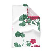 Pink Geraniums (Large Pattern)