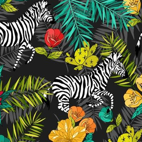 Tropical pattern with zebra