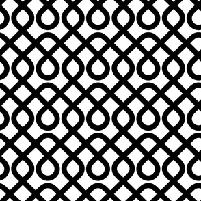 Loopty Loop Geometric Black & White 