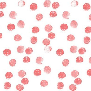 Painterly Watermelon - Sweet Pink Dots 