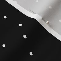 Painterly Scattered Black and White Dots