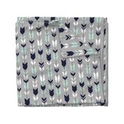 Arrow Feather - Evenstar - gray, navy, mint, white