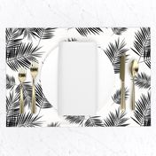 Palm leaf  - black and white monochrome palm leaves palm tree tropical summer beach || by sunny afternoon