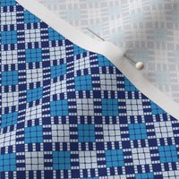 Blue Diagonal Plaid 01