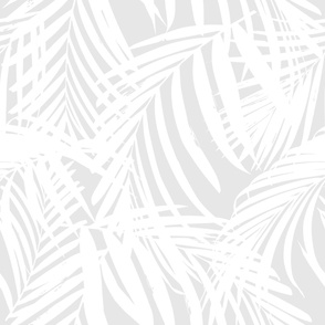 palm fronds LARGE - palm leaves grey wallpaper 